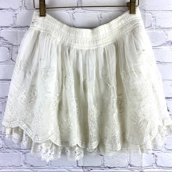 Abercrombie & Fitch lace chiffon shirt size M - Picture 3 of 7